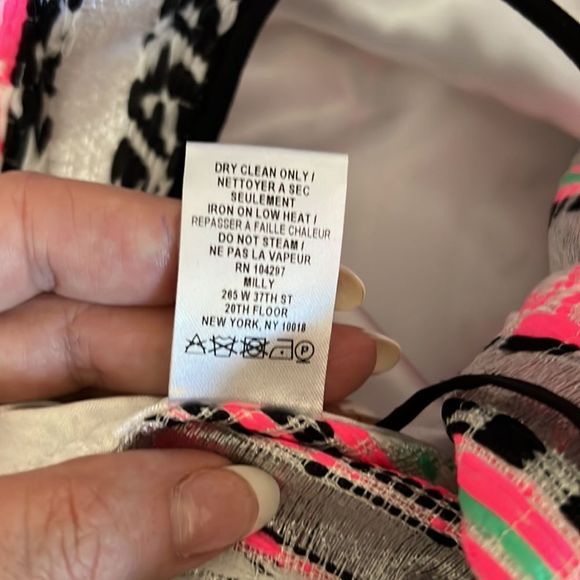 NEW Milly crop top halter top stripes multicolored size small - Picture 13 of 14